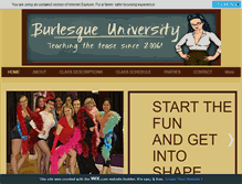 Tablet Screenshot of burlesqueuniversity.com